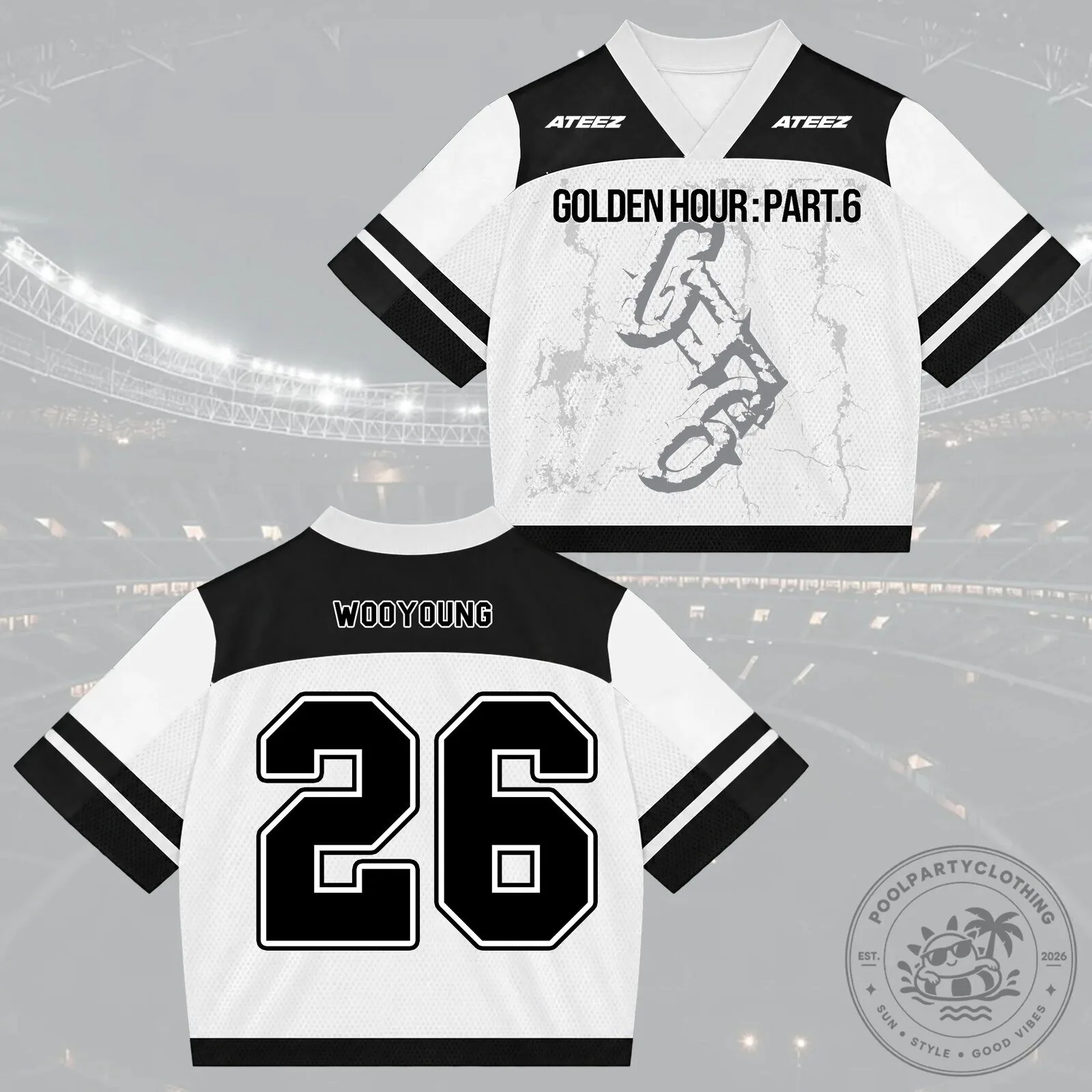 ATEEZ Golden Hour Part 6 Atiny K-Pop Music Fan Mesh Jersey