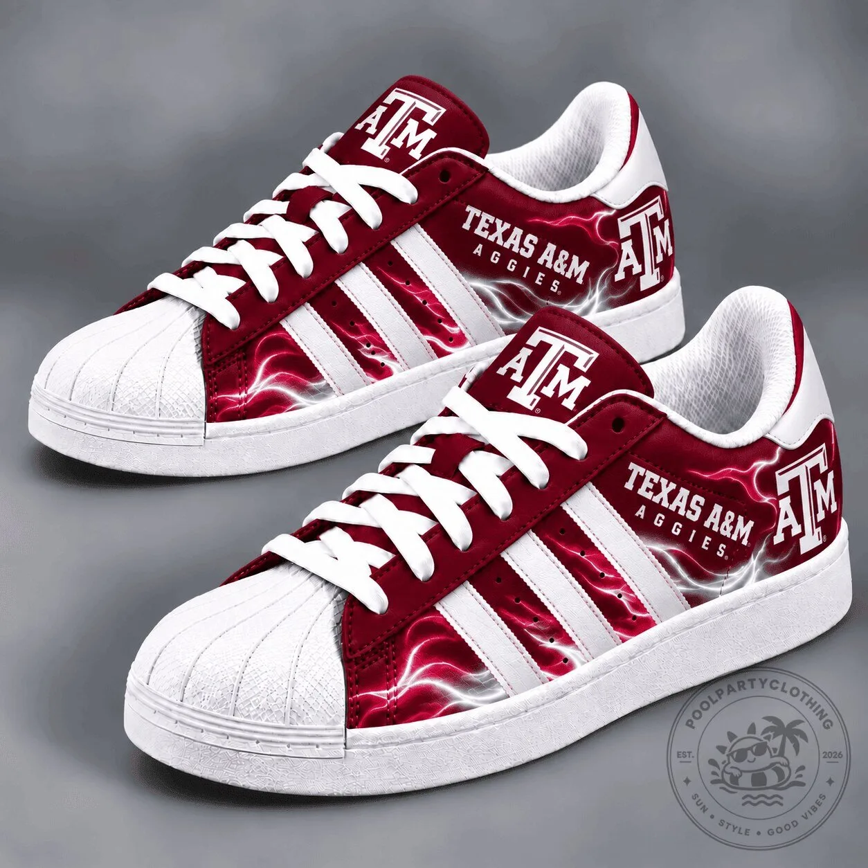 Texas A&M Aggies Scarlet Thunder Superstar Shoes
