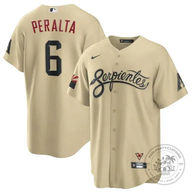 Arizona Diamondbacks David Peralta Serpientes City Connect Gold Baseball Jersey