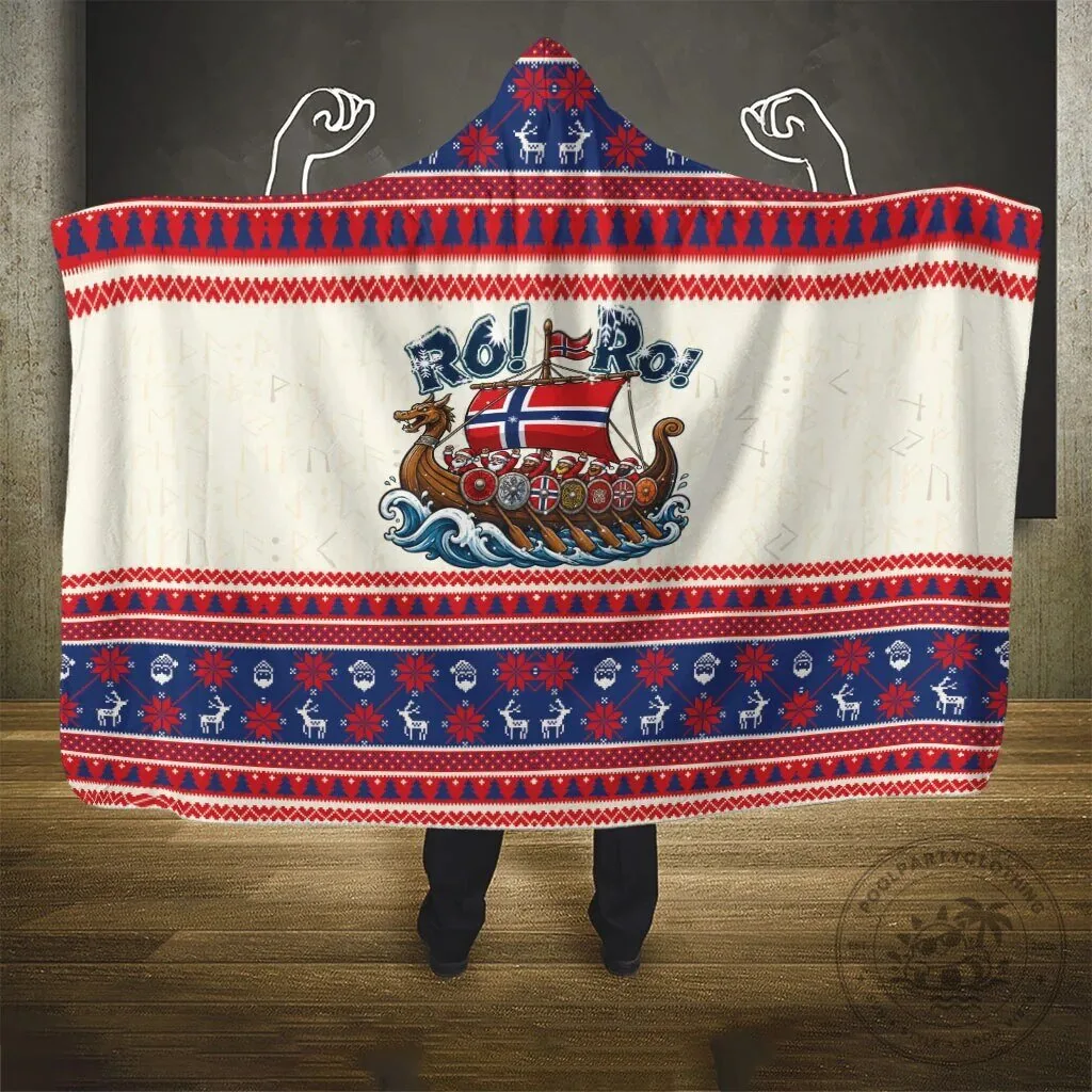 Norway Viking Ship Ro Ro Christmas Hooded Blanket 10 Norway Viking Ship Ro Ro Christmas Hooded Blanket