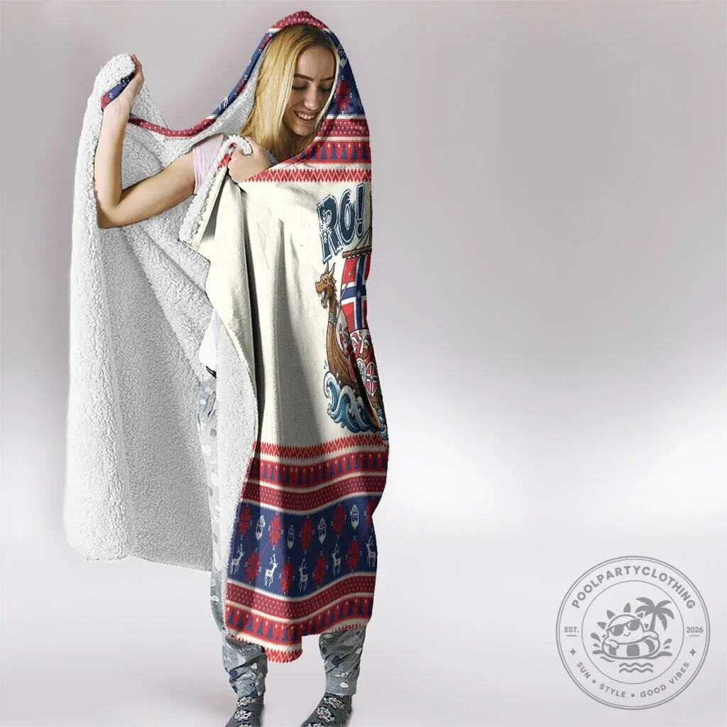 Norway Viking Ship Ro Ro Christmas Hooded Blanket 12 Norway Viking Ship Ro Ro Christmas Hooded Blanket