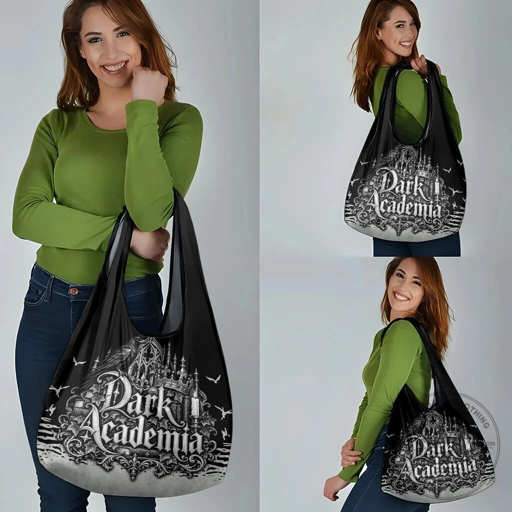 Dark Academia Raven Gothic Literature Vintage Bookish Aesthetic Reusable Grocery Bag 17 Dark Academia Raven Gothic Literature Vintage Bookish Aesthetic Reusable Grocery Bag