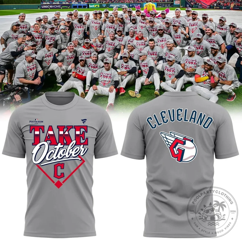 Cleveland Guardians 2022 Postseason Take October MLB Baseball T-Shirt Cleveland Guardians 2022 Postseason Take October MLB Baseball T-Shirt