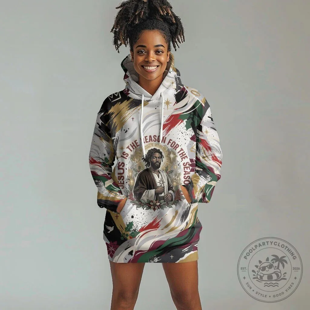 Jesus Is The Reason For The Season Christmas Black History Hoodie Dress