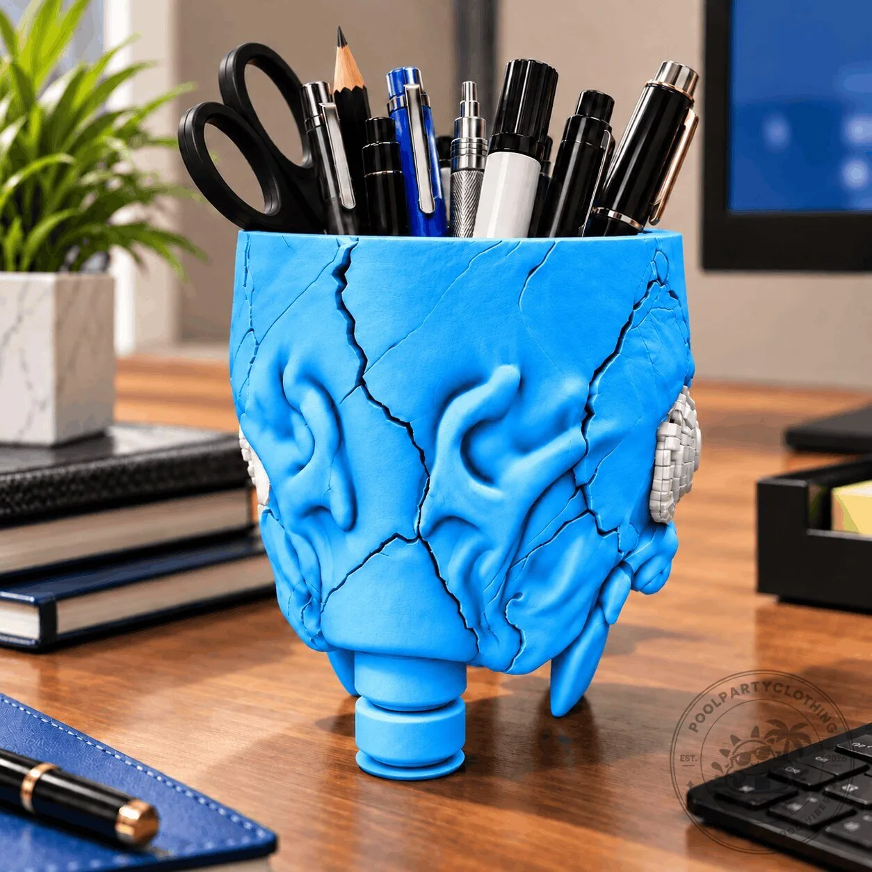 Detroit Lions NFL Football Team Skull Pen Holder Desk Organizer 9 Detroit Lions NFL Football Team Skull Pen Holder Desk Organizer