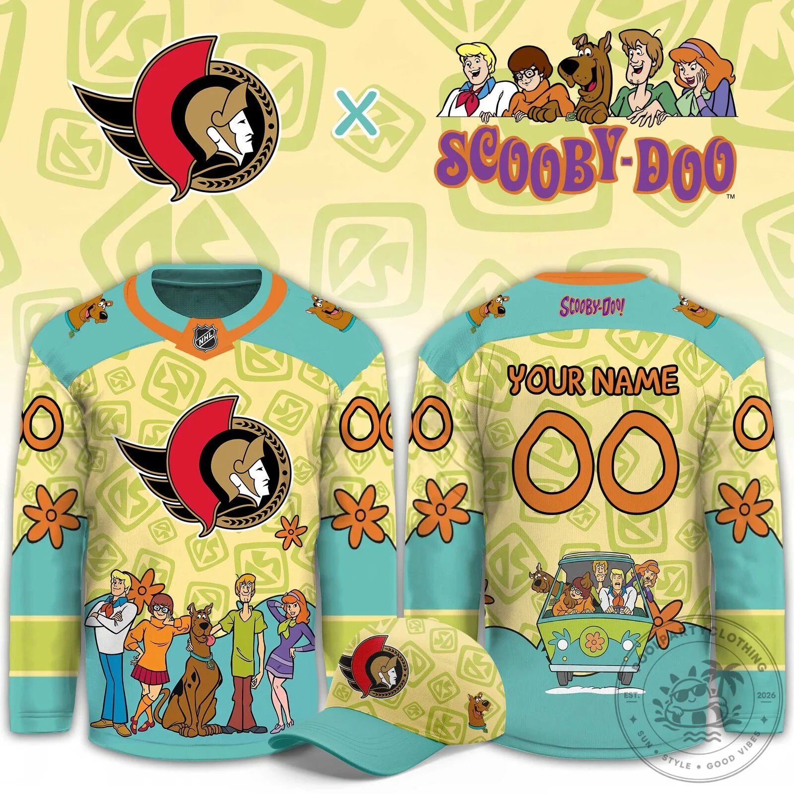 Ottawa Senators Scooby-Doo Night Limited Edition Custom Hockey Jersey