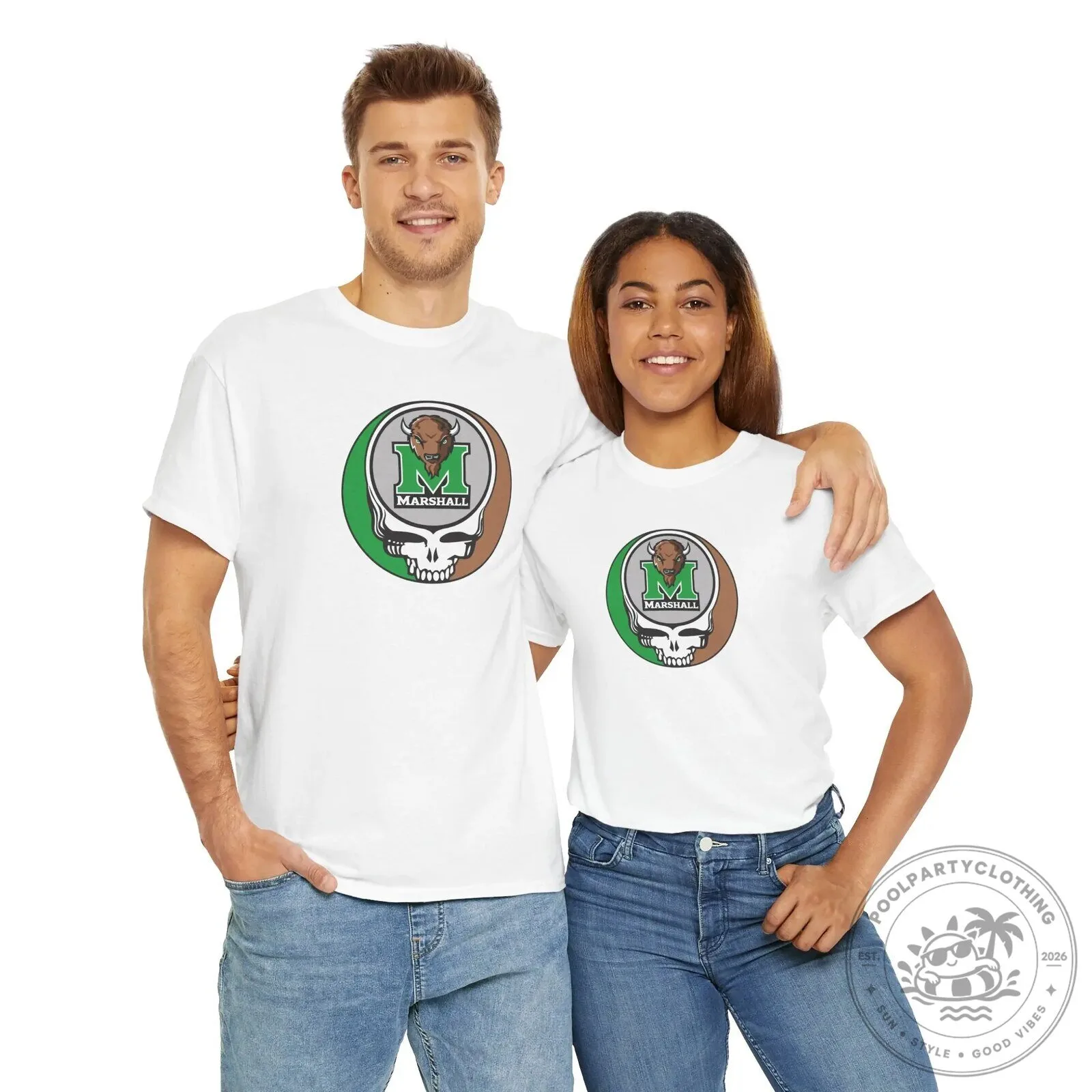 Marshall University Thundering Herd Grateful Dead Skull T-Shirt 14 Marshall University Thundering Herd Grateful Dead Skull T-Shirt