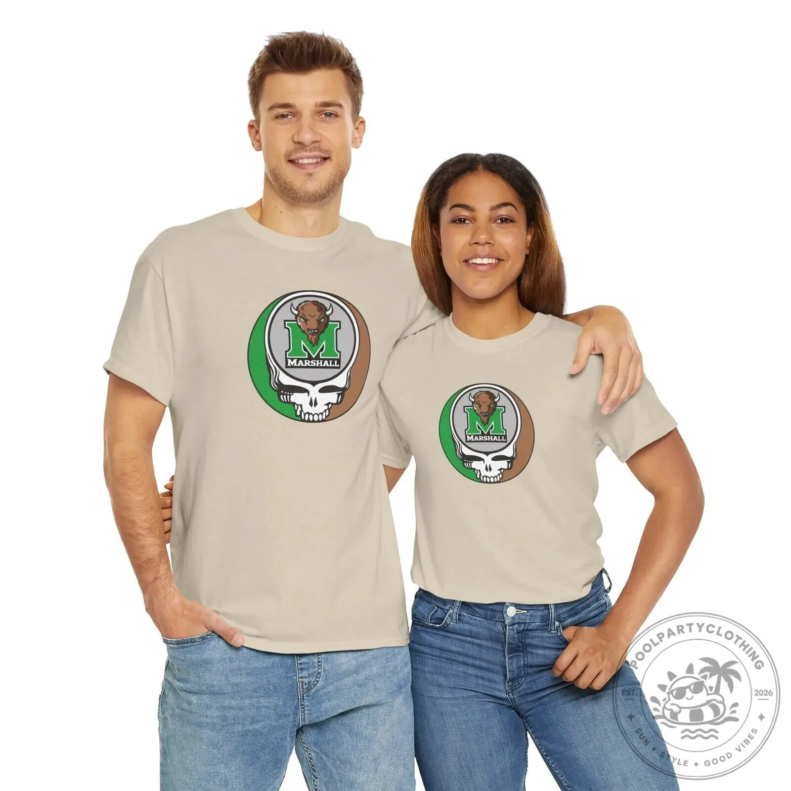 Marshall University Thundering Herd Grateful Dead Skull T-Shirt 16 Marshall University Thundering Herd Grateful Dead Skull T-Shirt