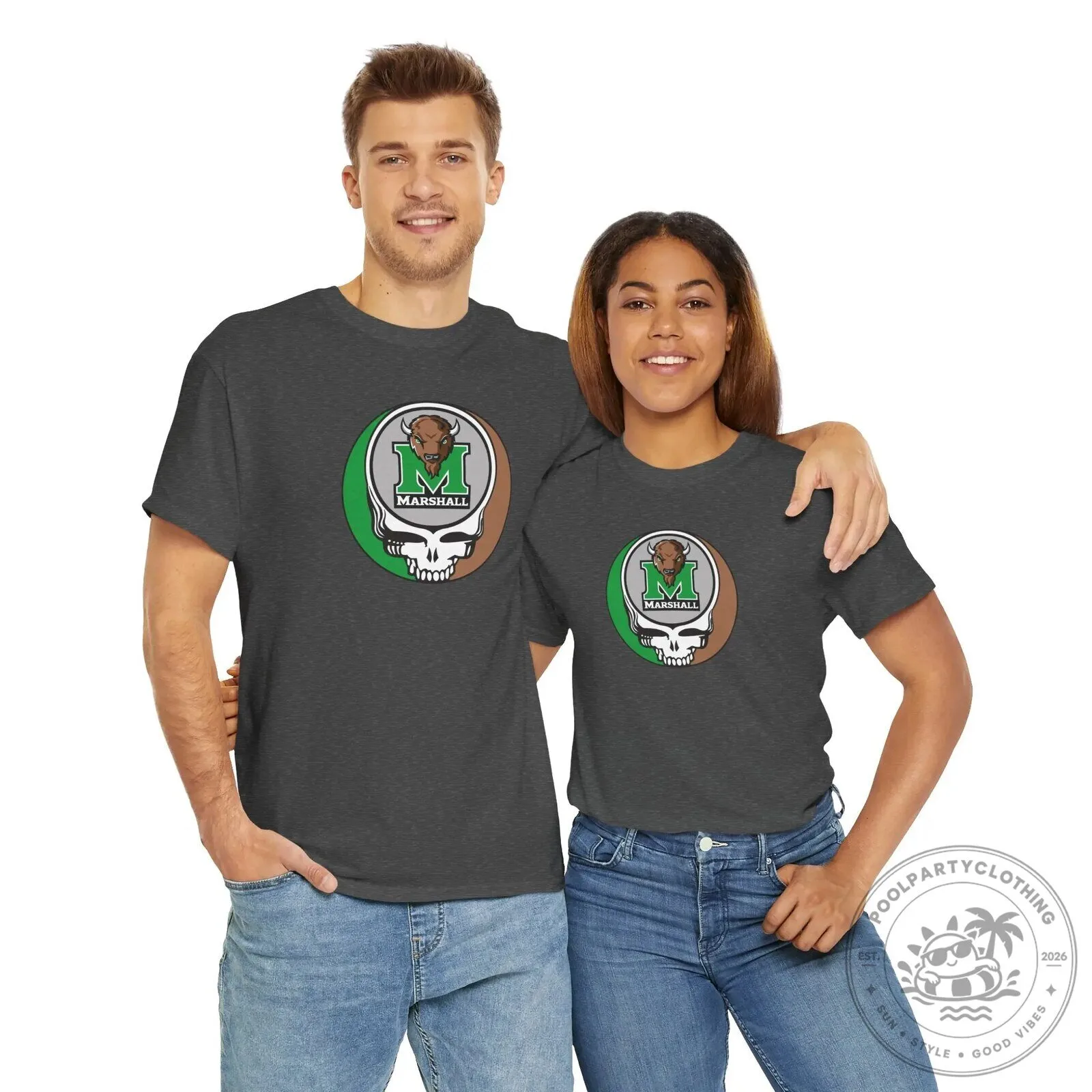 Marshall University Thundering Herd Grateful Dead Skull T-Shirt 18 Marshall University Thundering Herd Grateful Dead Skull T-Shirt