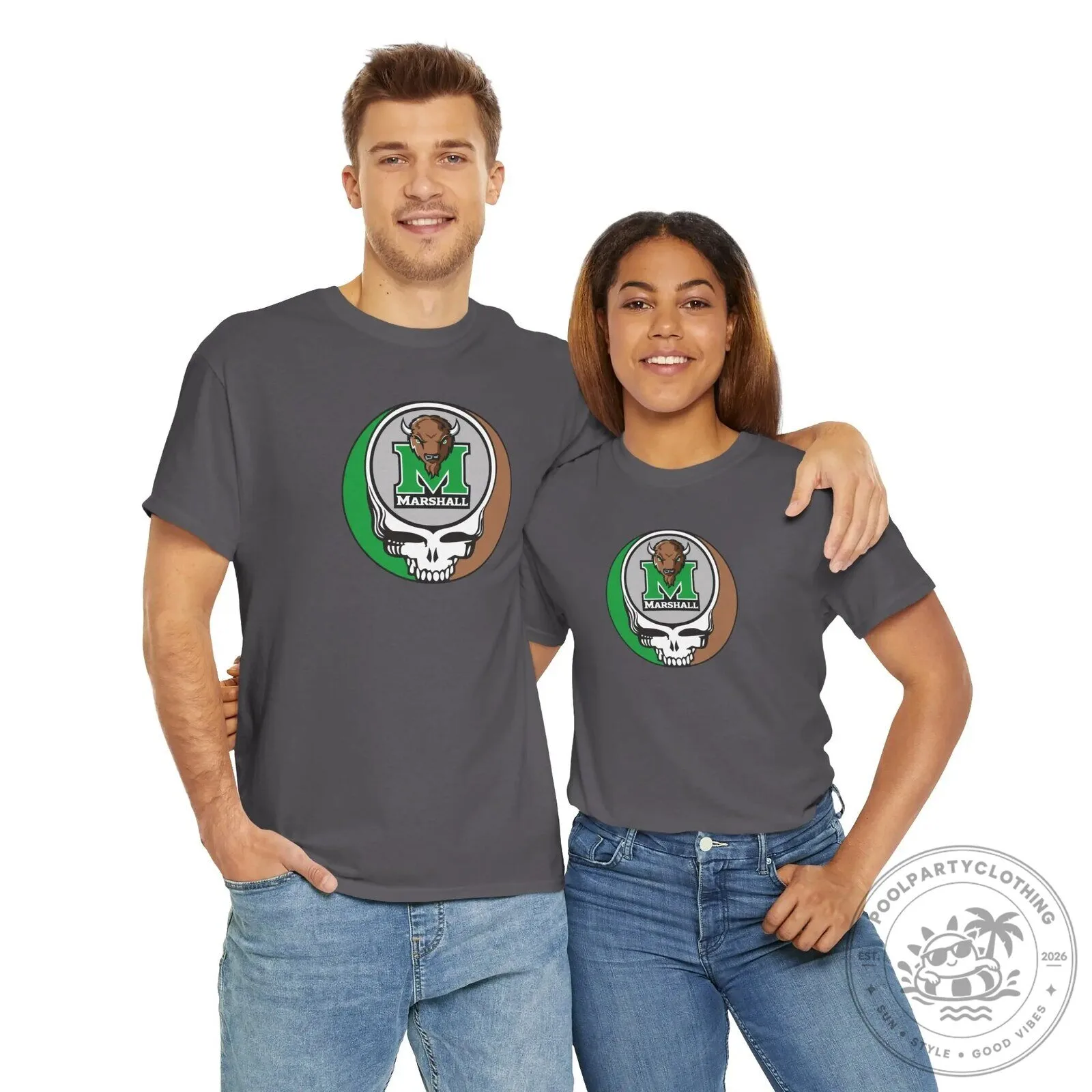 Marshall University Thundering Herd Grateful Dead Skull T-Shirt 19 Marshall University Thundering Herd Grateful Dead Skull T-Shirt
