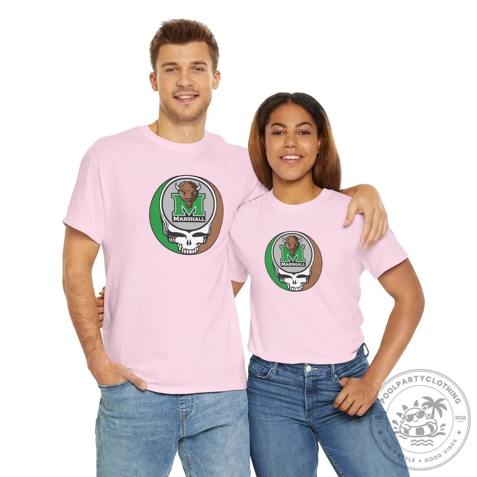 Marshall University Thundering Herd Grateful Dead Skull T-Shirt 20 Marshall University Thundering Herd Grateful Dead Skull T-Shirt
