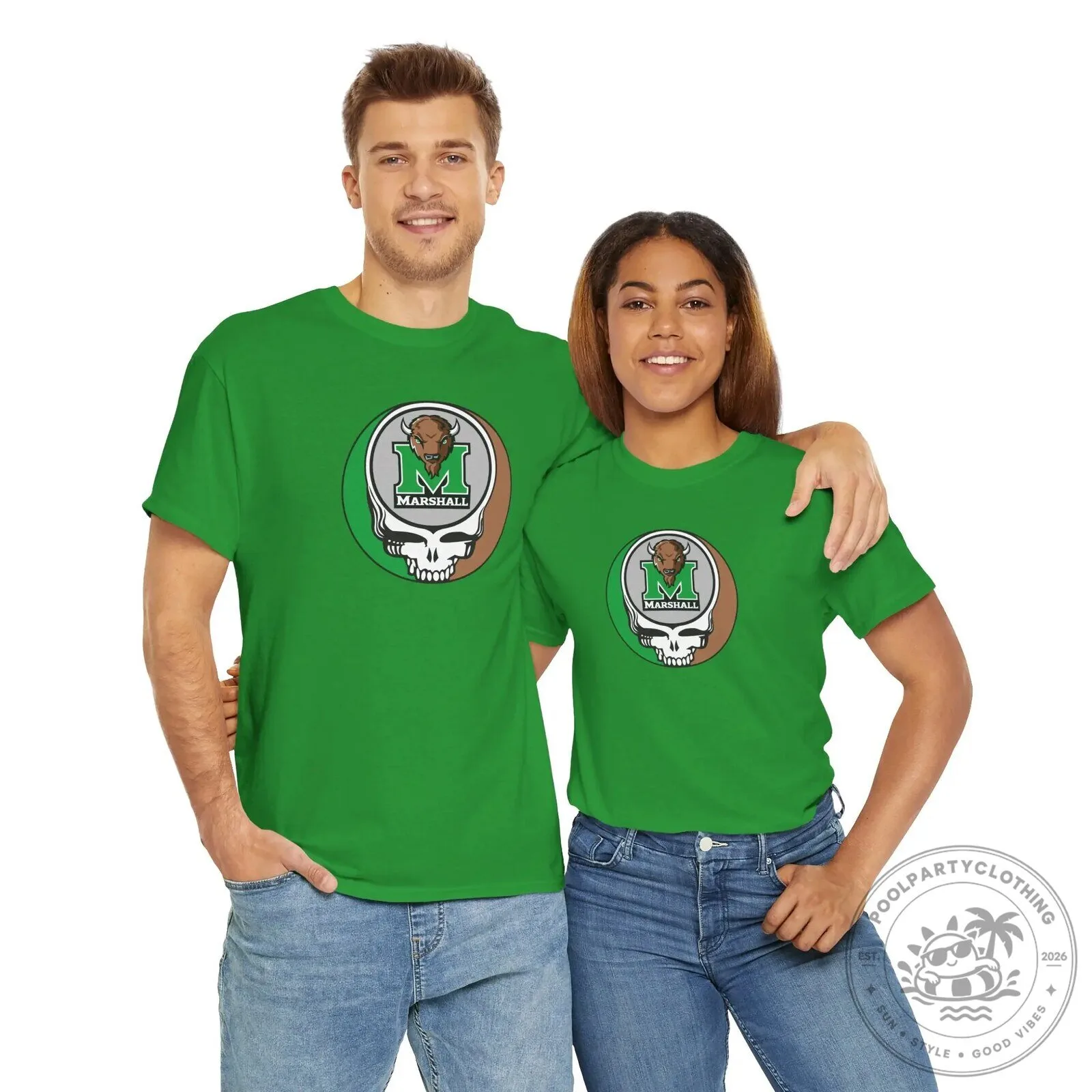 Marshall University Thundering Herd Grateful Dead Skull T-Shirt 21 Marshall University Thundering Herd Grateful Dead Skull T-Shirt