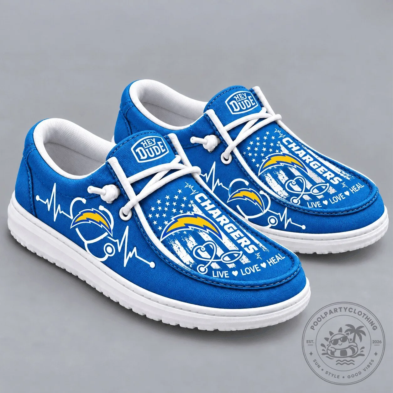 Los Angeles Chargers Live Love Heal Loafer Shoes