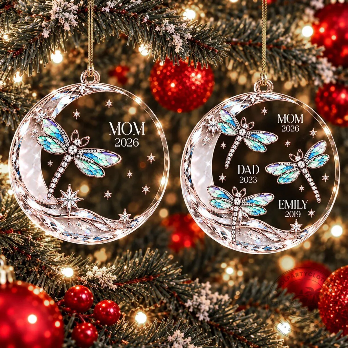 Personalized Dragonfly Memorial Christmas Tree Ornament for Mom 11 Personalized Dragonfly Memorial Christmas Tree Ornament for Mom