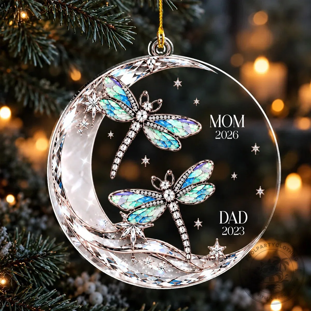 Personalized Dragonfly Memorial Christmas Tree Ornament for Mom 12 Personalized Dragonfly Memorial Christmas Tree Ornament for Mom