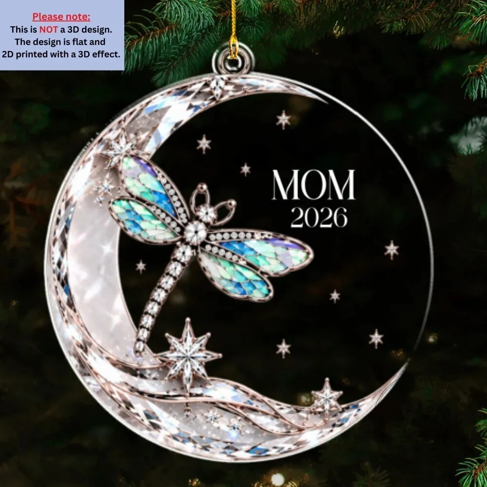 Personalized Dragonfly Memorial Christmas Tree Ornament for Mom 15 Personalized Dragonfly Memorial Christmas Tree Ornament for Mom