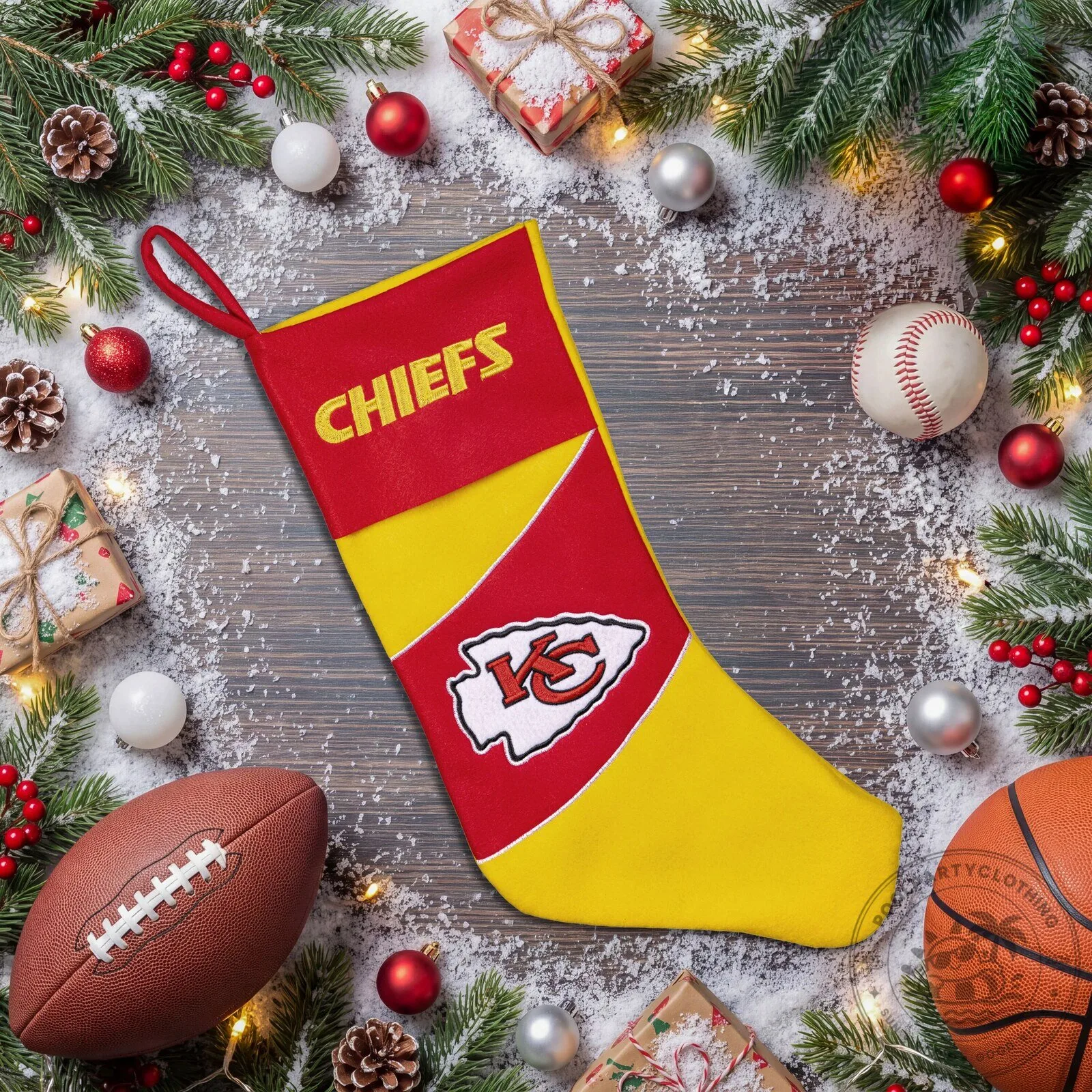 Kansas City Chiefs Football Team Logo Felt Christmas Stocking 10 Kansas City Chiefs Football Team Logo Felt Christmas Stocking