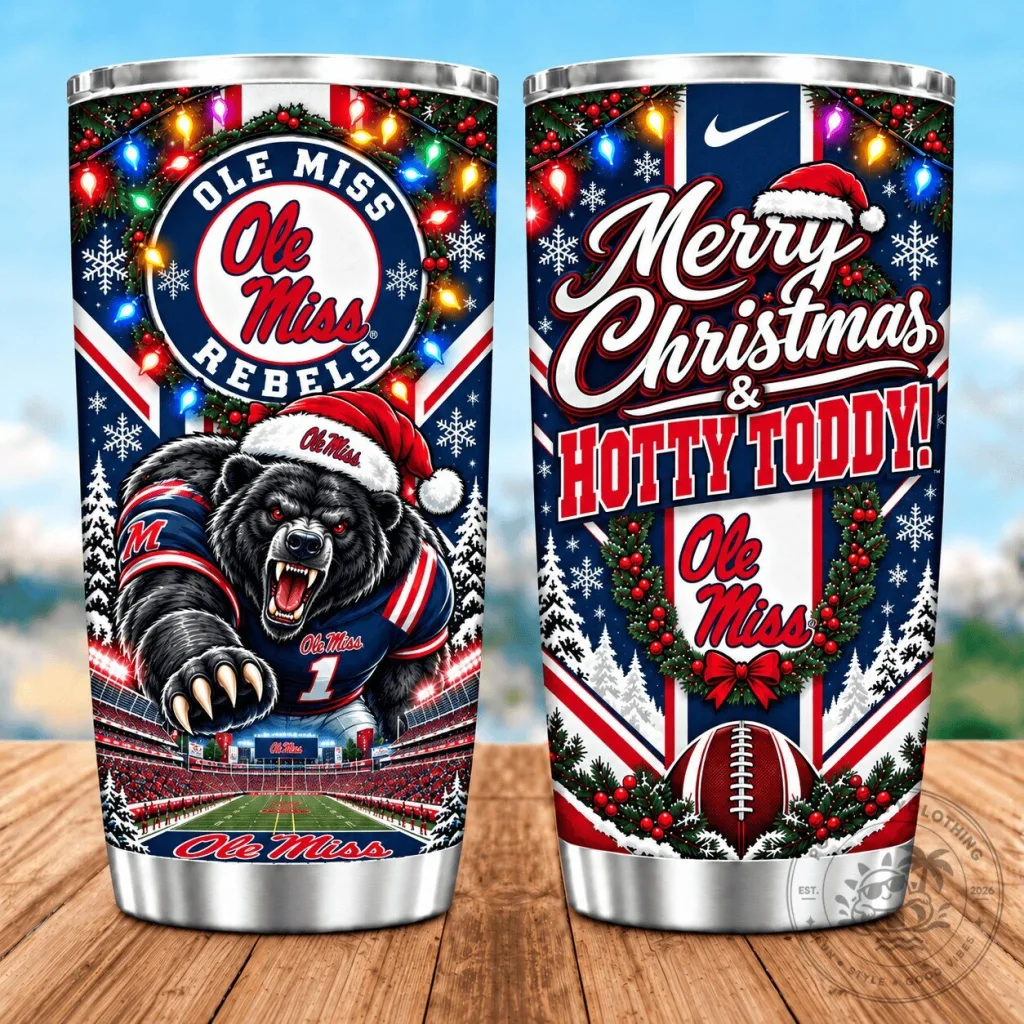 Ole Miss Rebels Christmas Spirit Hotty Toddy Football Fan Tumbler Ole Miss Rebels Christmas Spirit Hotty Toddy Football Fan Tumbler