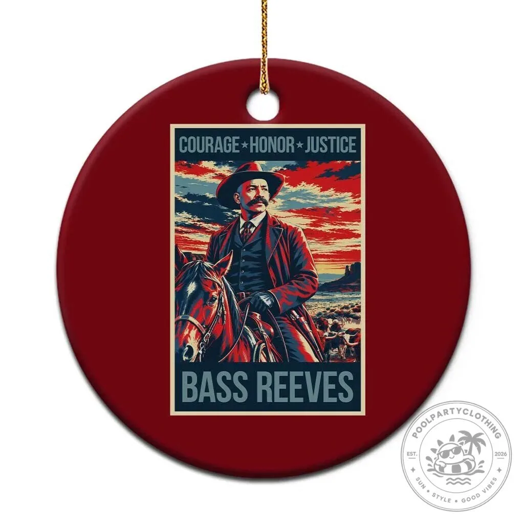 Bass Reeves Courage Honor Justice Deputy Marshal Christmas Ornament
