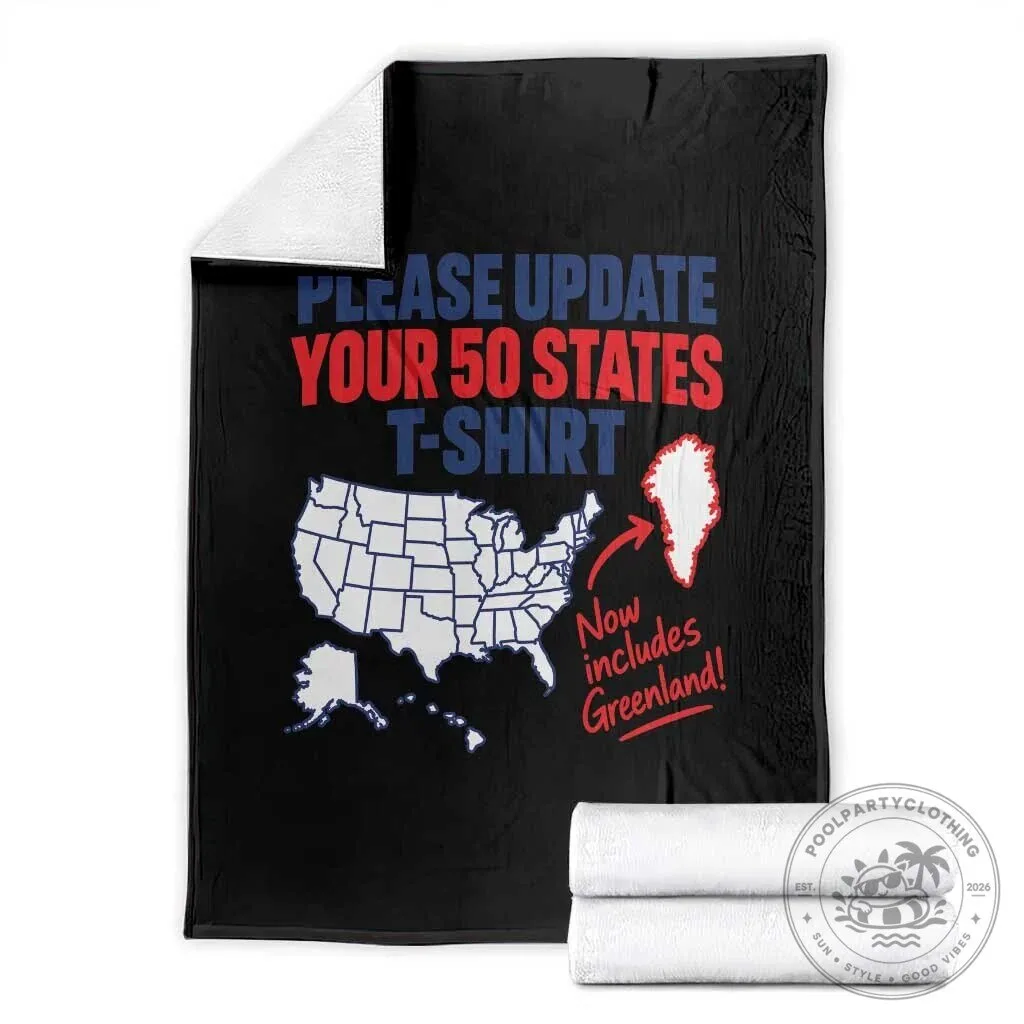 Funny 50 States Map USA Now Includes Greenland Geographic Parody Throw Blanket 2 Funny 50 States Map USA Now Includes Greenland Geographic Parody Throw Blanket