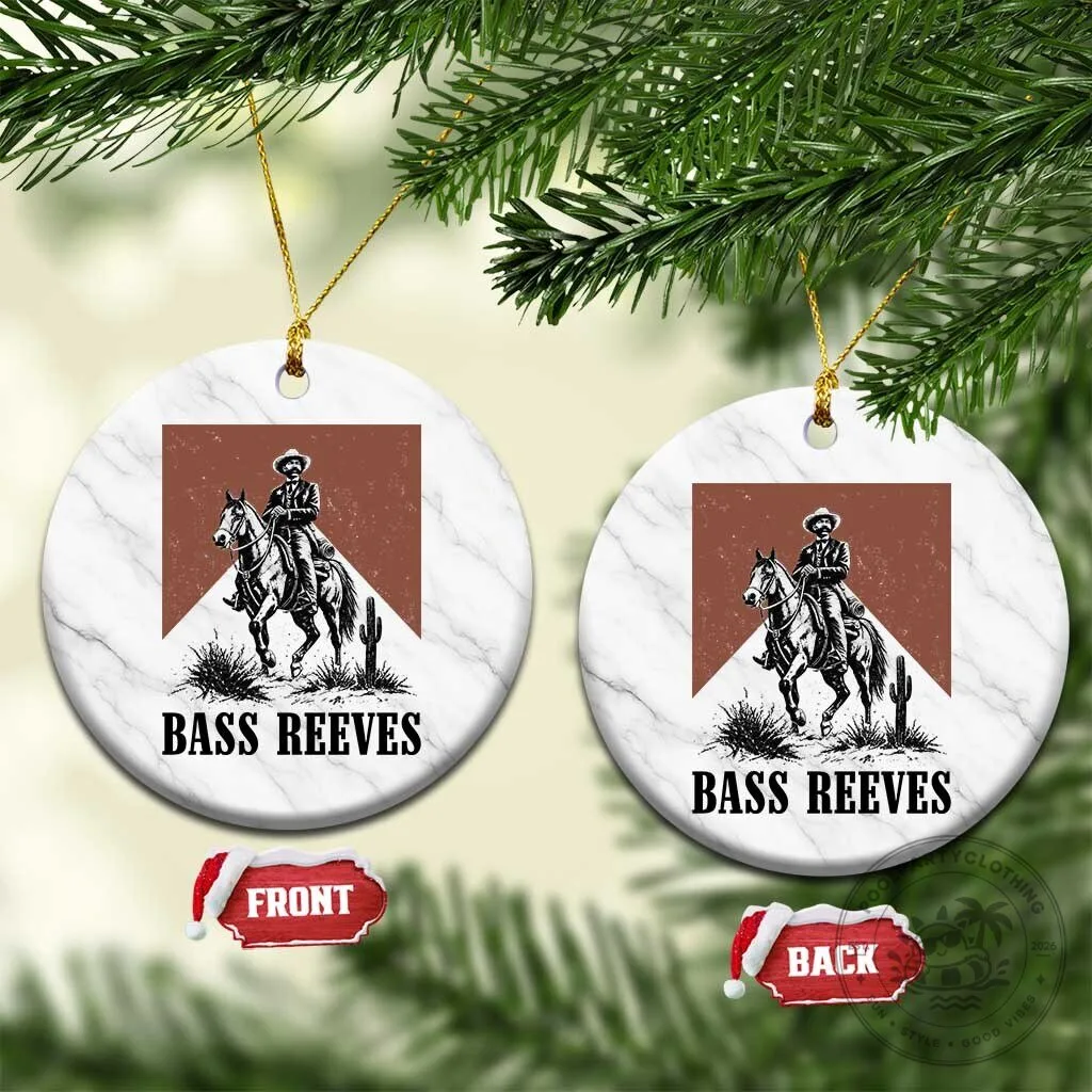 Bass Reeves First Black Deputy US Marshal Western Cowboy Christmas Ornament
