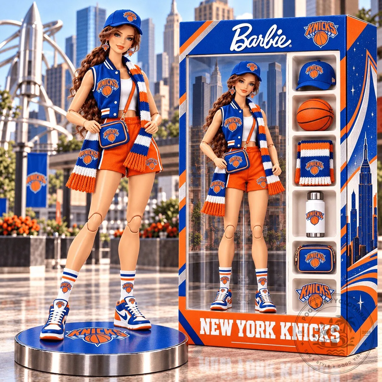 New York Knicks Barbie Doll Collectible Fashion Figure Set