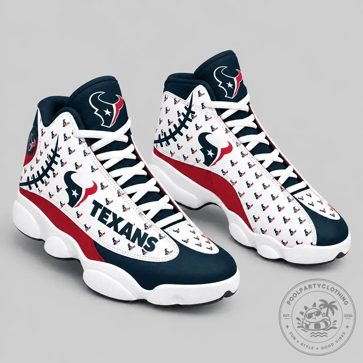 Houston Texans National Football League Pattern High Top Sneakers