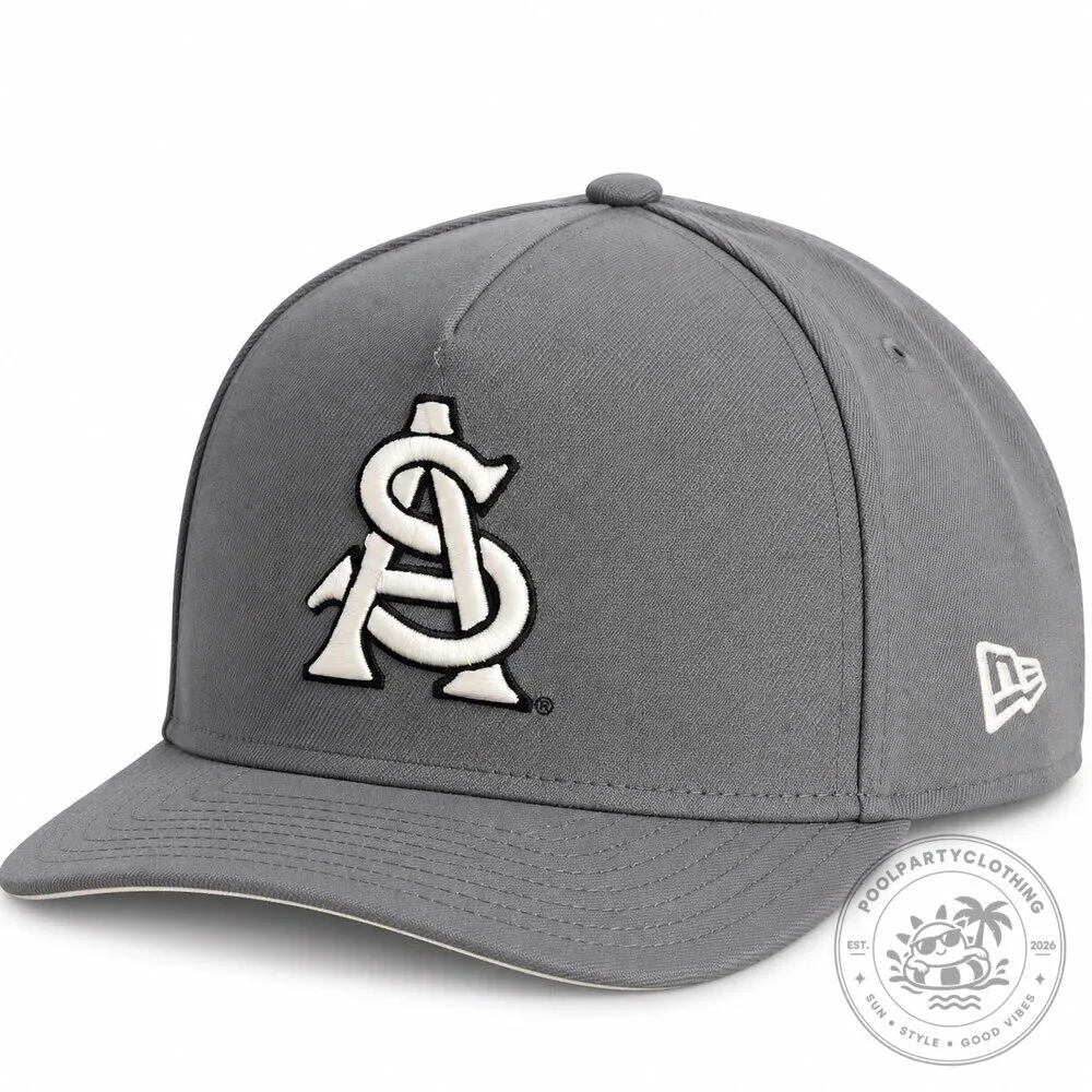 Arizona State Sun Devils NCAA Chrome Logo Gray Adjustable Snapback Cap Hat