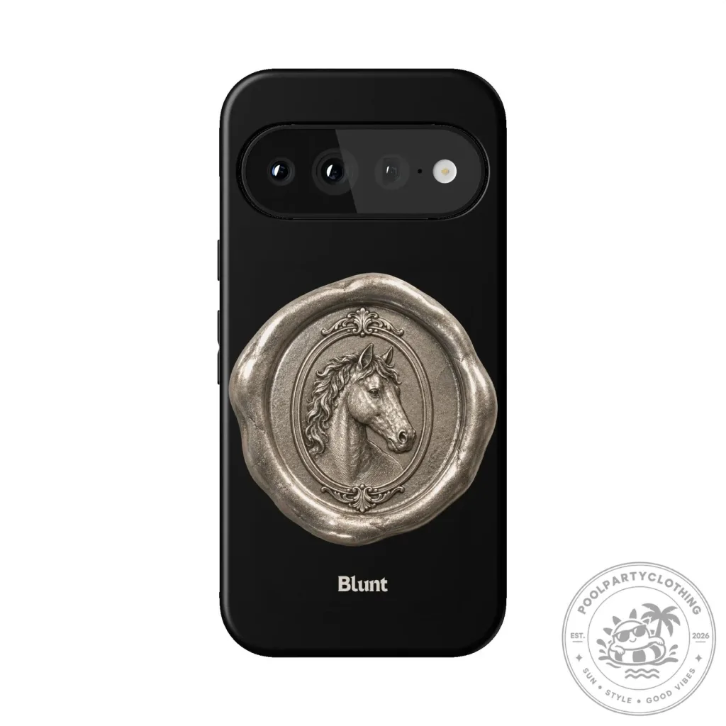 Elegant Horse Head Wax Seal Design Black Phone Case for Google Pixel Elegant Horse Head Wax Seal Design Black Phone Case for Google Pixel