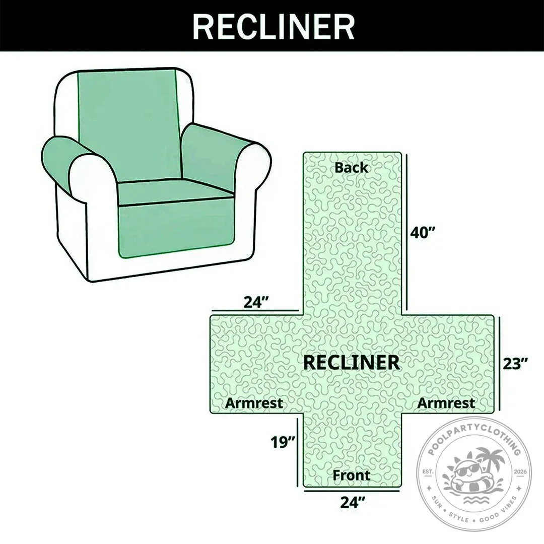 Coastal Starfish Swirl Quilted Recliner Cover 15 Coastal Starfish Swirl Quilted Recliner Cover