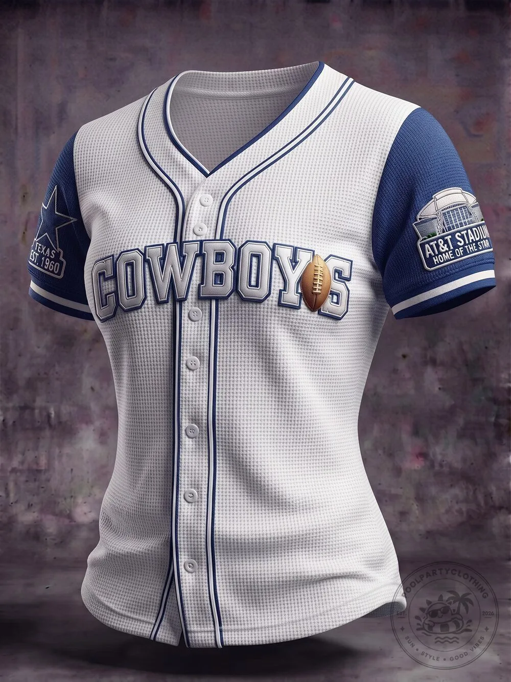 Dallas Cowboys Women's Football Fan Baseball Jersey