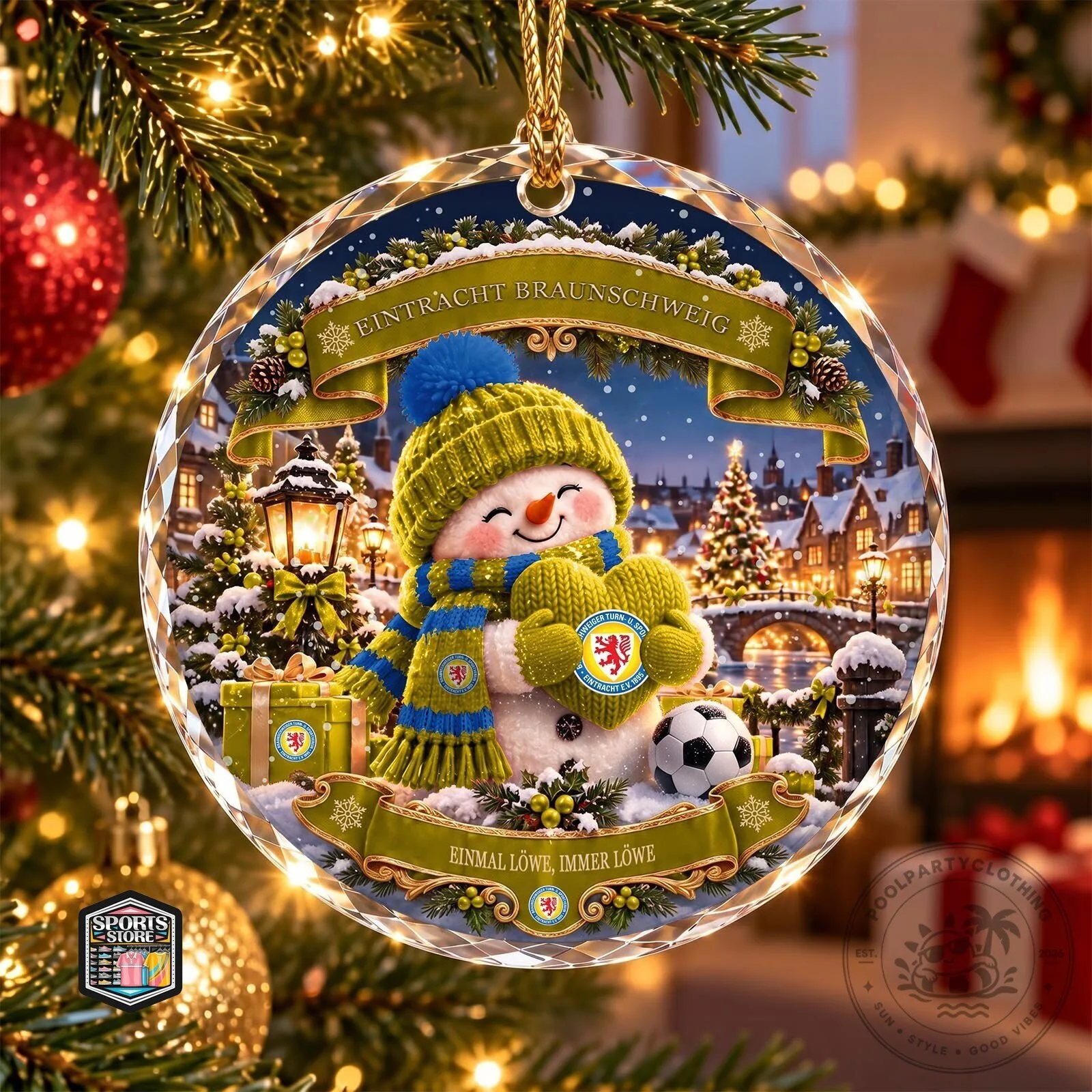 Eintracht Braunschweig Christmas Snowman Winter Wonderland Holiday Ornament 5 Eintracht Braunschweig Christmas Snowman Winter Wonderland Holiday Ornament