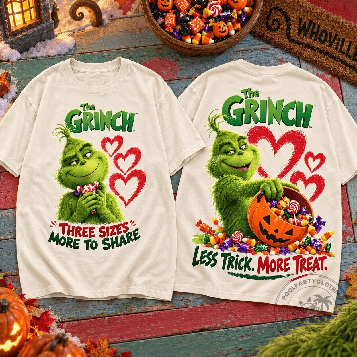 The Grinch Three Sizes More To Share Halloween Candy T-Shirt 5 The Grinch Three Sizes More To Share Halloween Candy T-Shirt