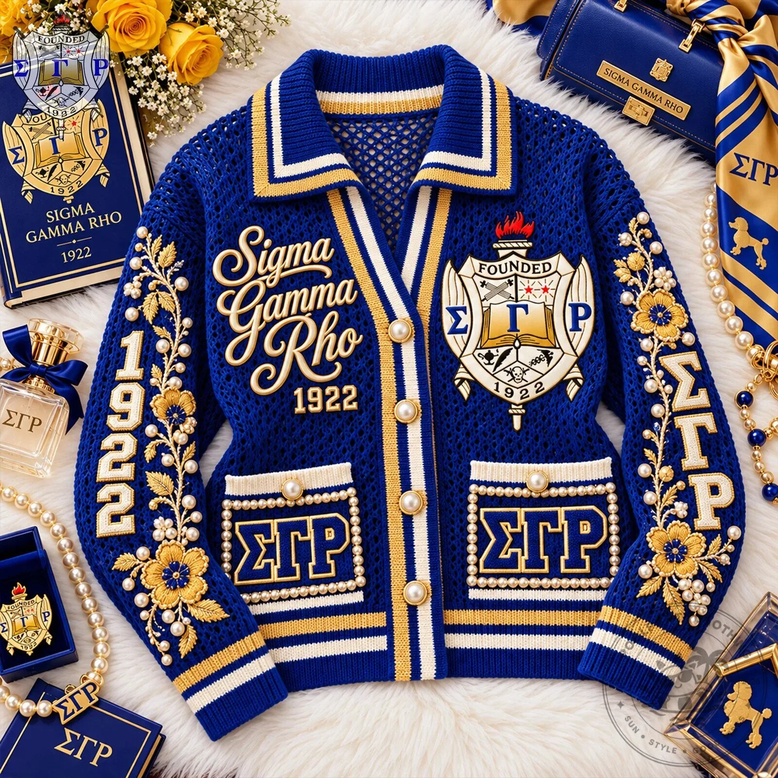 Sigma Gamma Rho Founders Day Open Knit Cardigan