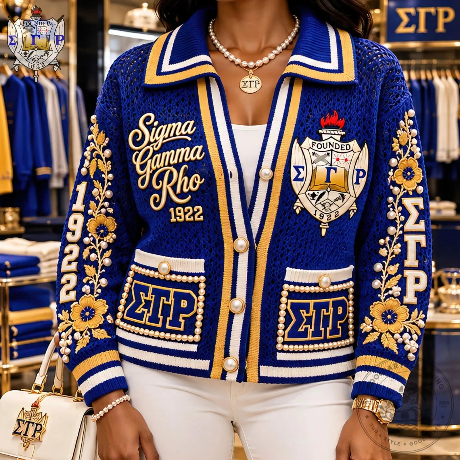 Sigma Gamma Rho Founders Day Open Knit Cardigan 10 Sigma Gamma Rho Founders Day Open Knit Cardigan