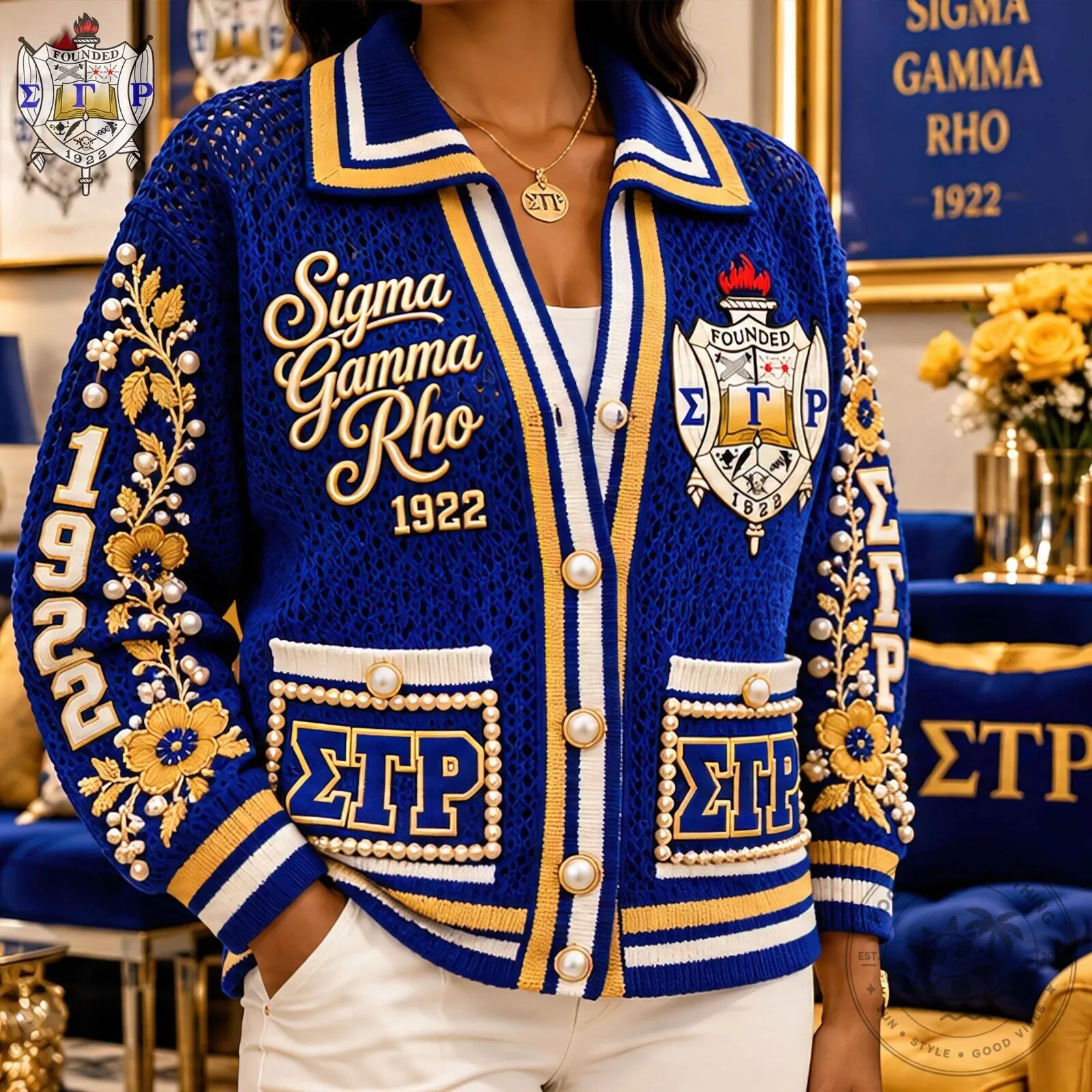 Sigma Gamma Rho Founders Day Open Knit Cardigan 11 Sigma Gamma Rho Founders Day Open Knit Cardigan