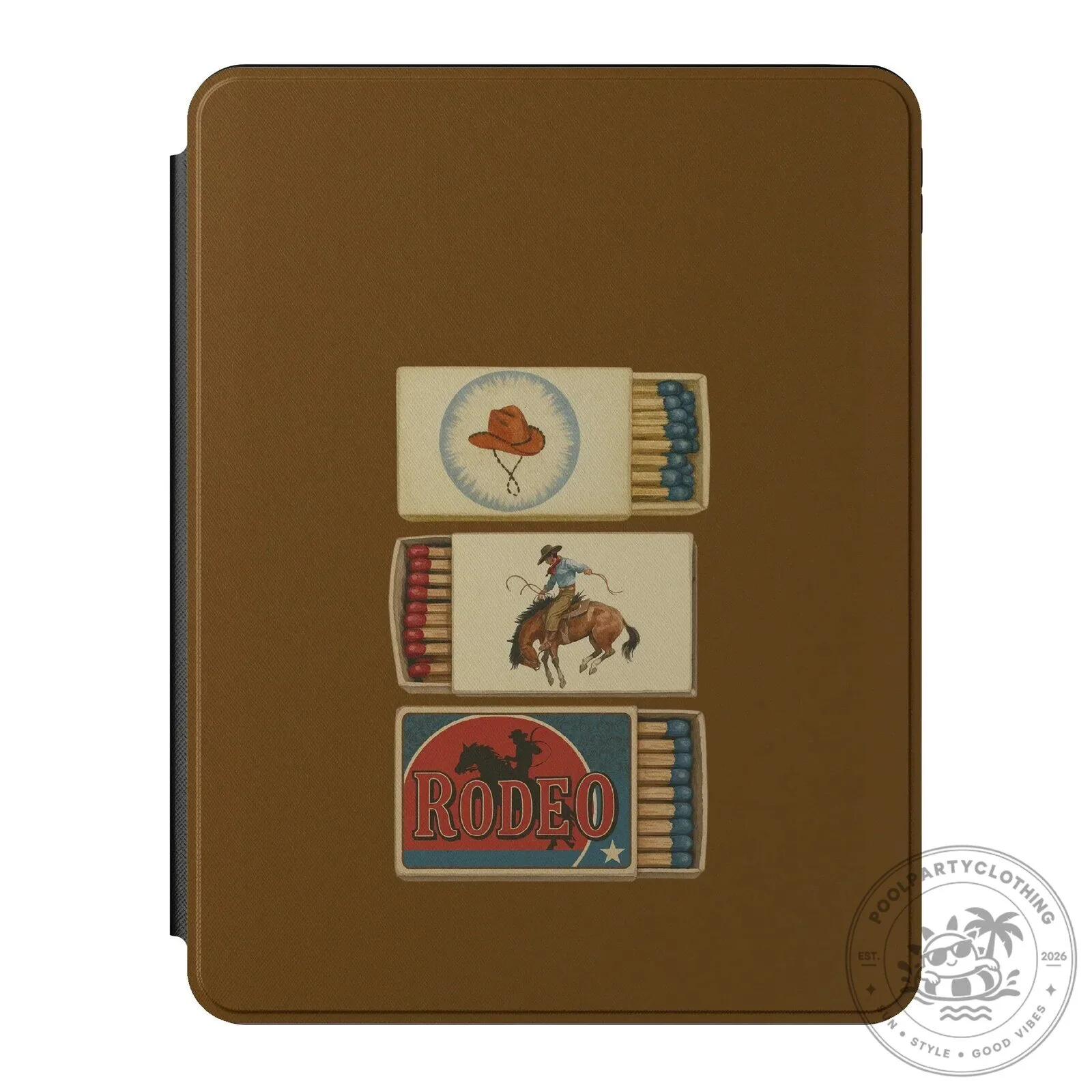 Vintage Rodeo Matchbox Design Cowboy Western iPad Case 9 Vintage Rodeo Matchbox Design Cowboy Western iPad Case