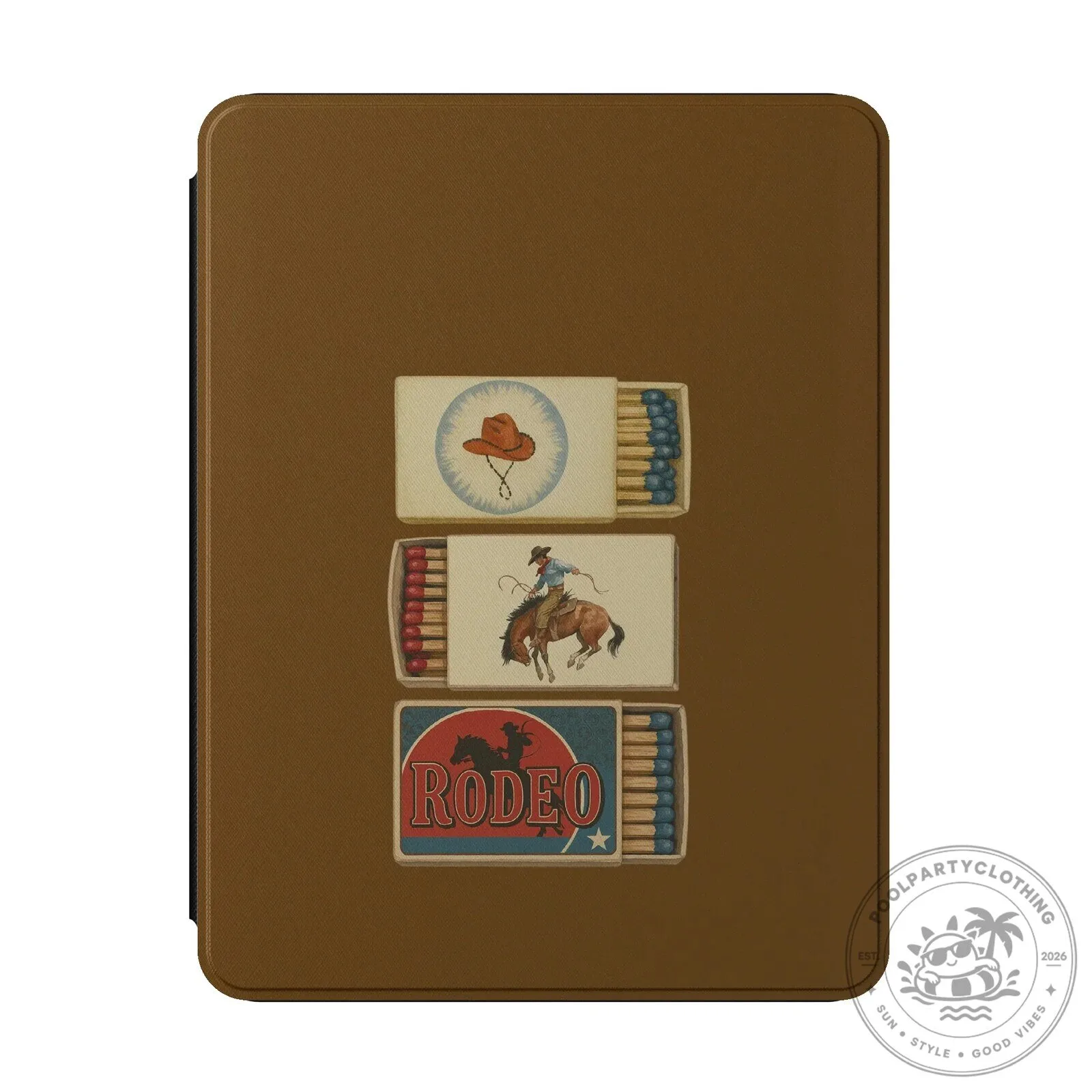 Vintage Rodeo Matchbox Design Cowboy Western iPad Case 10 Vintage Rodeo Matchbox Design Cowboy Western iPad Case