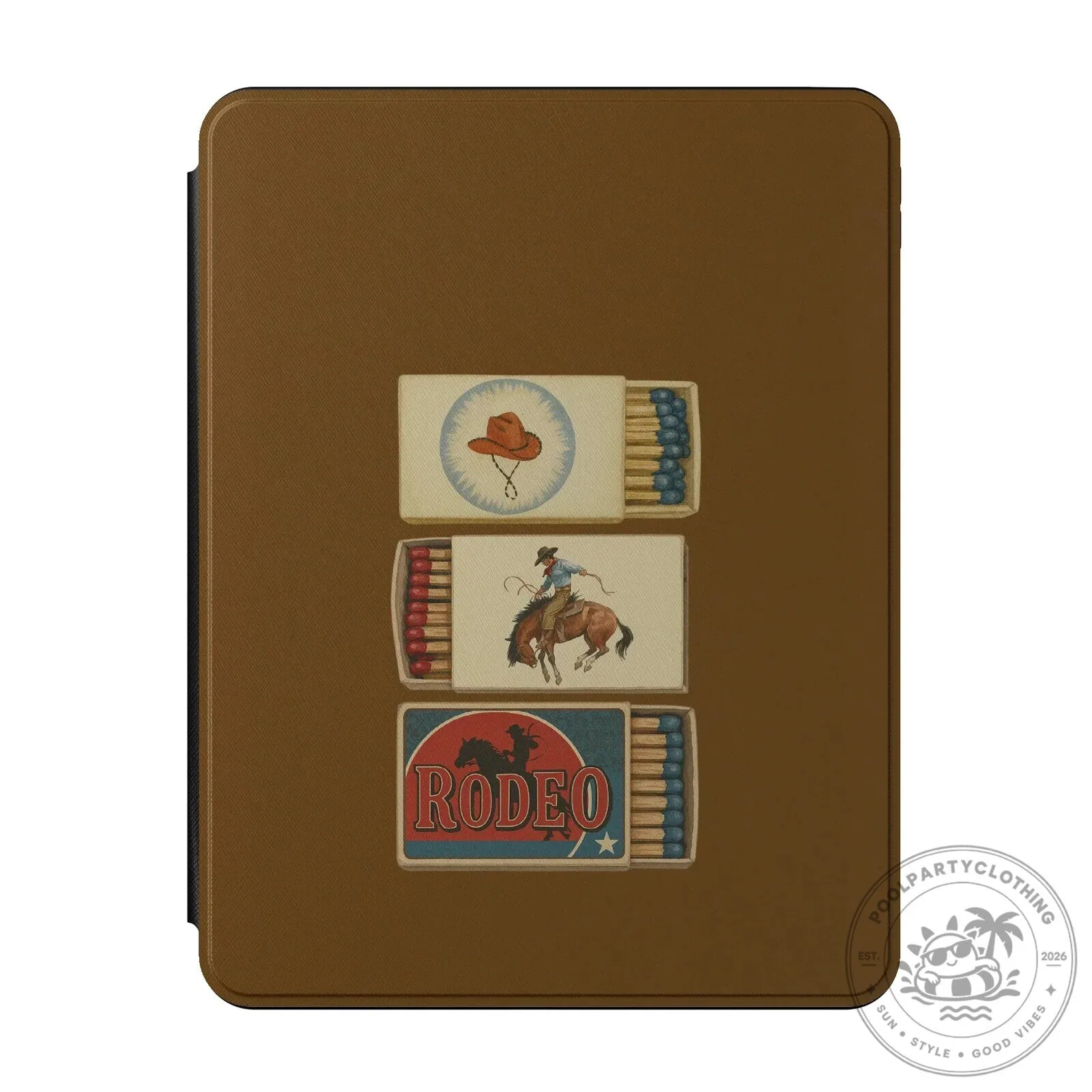 Vintage Rodeo Matchbox Design Cowboy Western iPad Case 11 Vintage Rodeo Matchbox Design Cowboy Western iPad Case