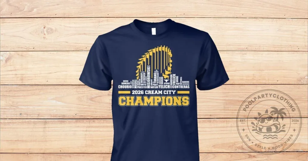 Milwaukee Brewers 2026 Cream City Champions Roster T-Shirt Milwaukee Brewers 2026 Cream City Champions Roster T-Shirt