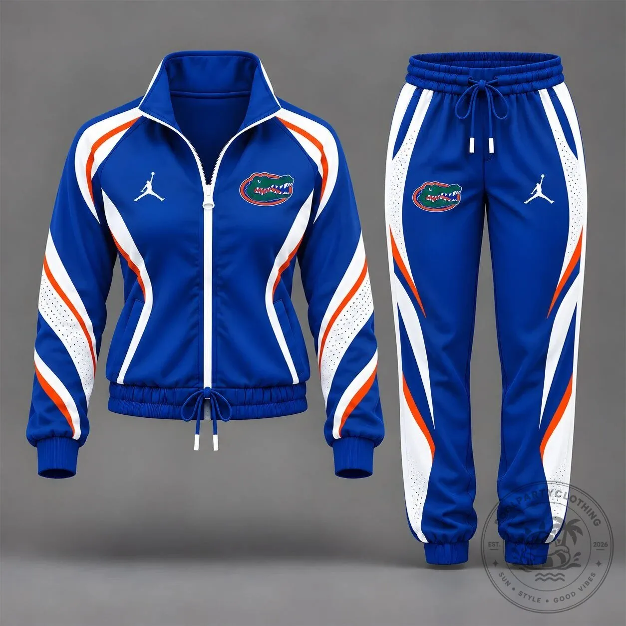 Florida Gators NCAA Victory Lane Waterproof Windbreaker Zip-Up Jacket and Pants Set
