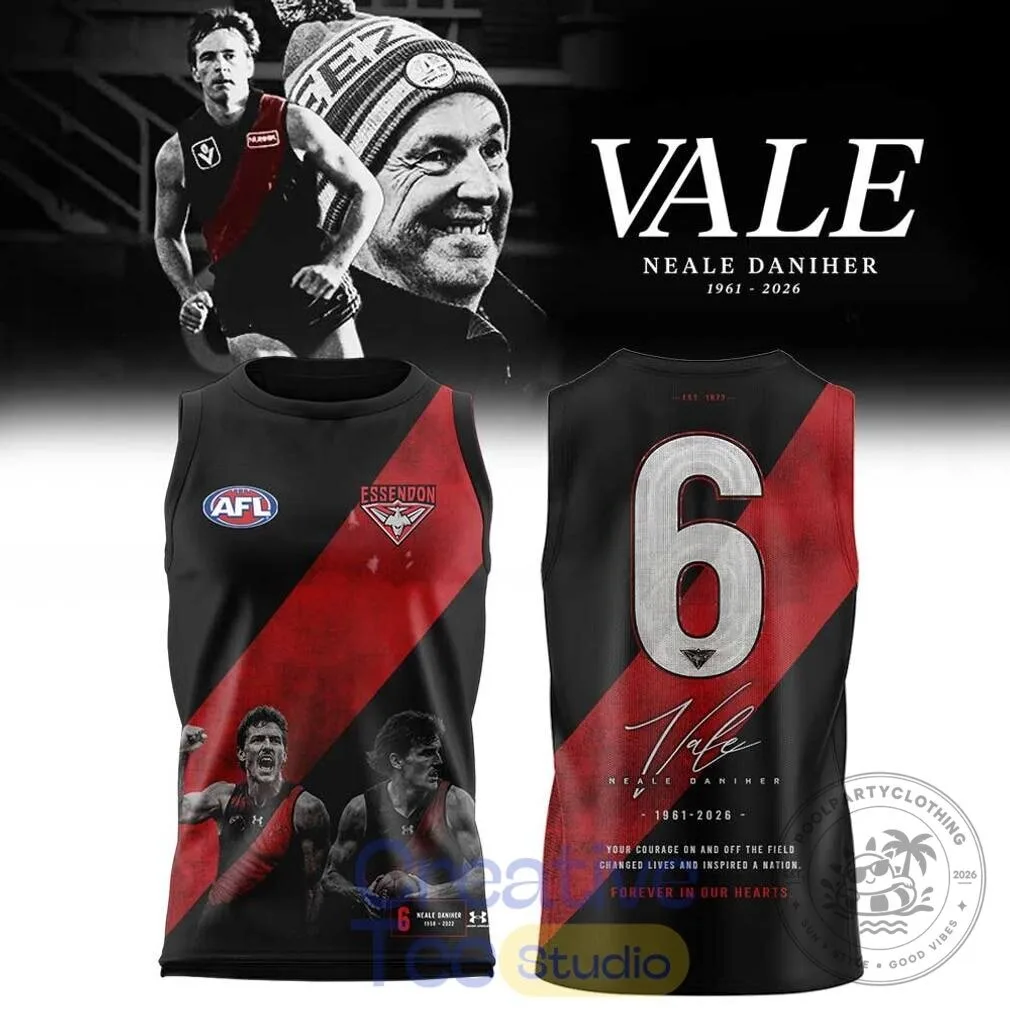 Essendon Bombers Neale Daniher Vale Fight MND Commemorative AFL Football Jersey